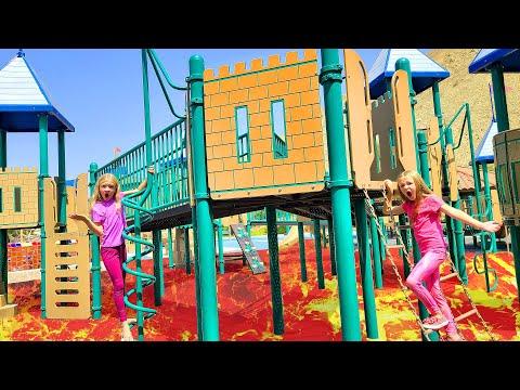 Floor Is Lava!!! Angel High Toy Scavenger Hunt At The Park!!!