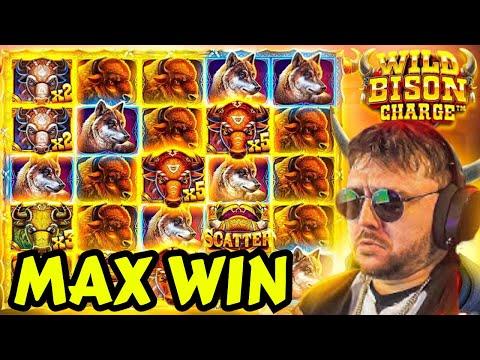 FRG ПОЙМАЛ MAX WIN В СЛОТЕ WILD BISON CHARGE