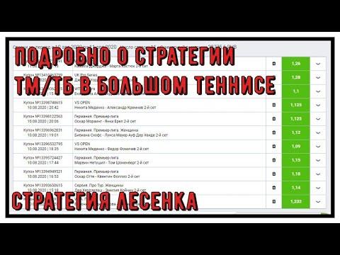 УВЕЛИЧИЛ БАНК В 5 РАЗ ЗА 2 ДНЯ, ТЕННИСНАЯ СТРАТЕГИЯ ТОТАЛ МЕНЬШЕ/БОЛЬШЕ, СТРАТЕГИЯ ЛЕСЕНКА. ЧАСТЬ №2