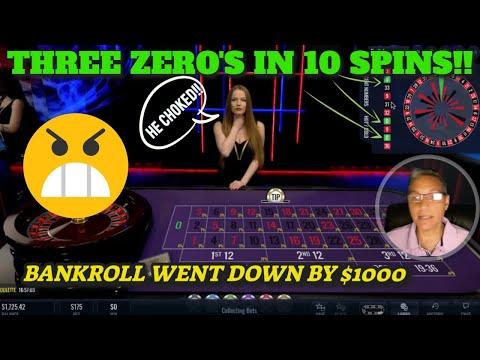 Online Roulette Session #16: ZERO Comes Out FIVE TIMES! Bankroll Goes Below $1500!!