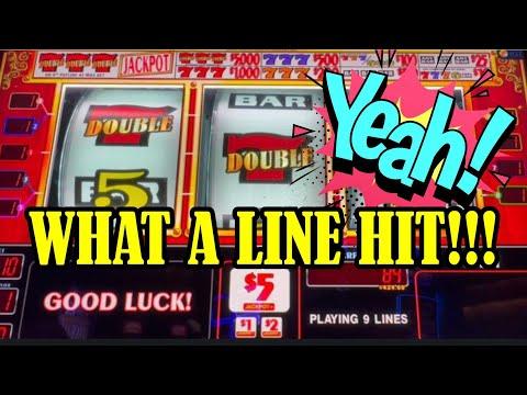 Amazing Hit On 9 Line Pinball Slot Machine! Las Vegas Casino!