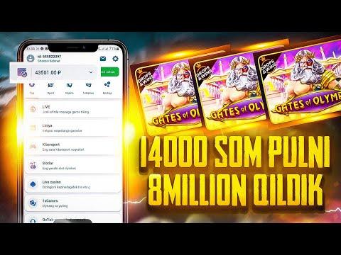 1XBET 14000 PULNI 8000000.00 MILON SOM QILDIK 