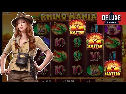 ИГРАЕМ В СЛОТ RHINO MANIA ОТ PLAPITUS В ДЕЛЮКС КАЗИНО / ЗАНОСЫ НЕДЕЛИ