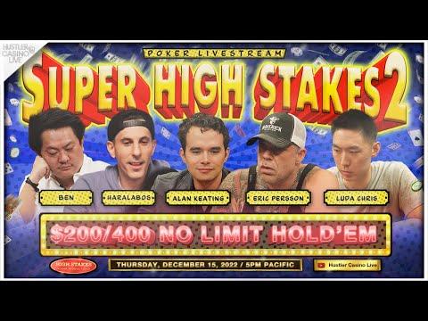 Alan Keating & Eric Persson Play SUPER HIGH STAKES $200/400/800 W/ Luda Chris, Ben & Haralabos