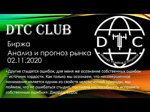 Биржа Анализ и прогноз рынка DTC Club 02.11.2020