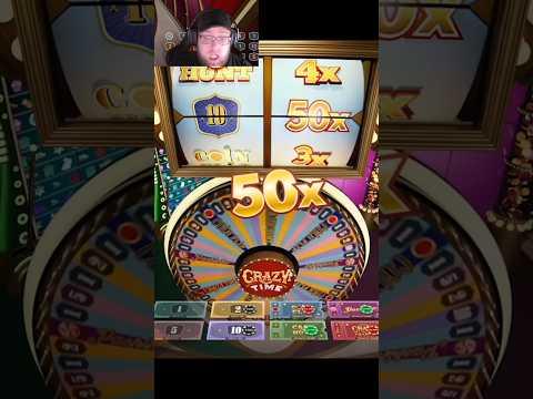 Crazy Time Big Win TactPlayGames's Reaction When Got 10 With 50X Top Slot Moment Jackpot #Part3