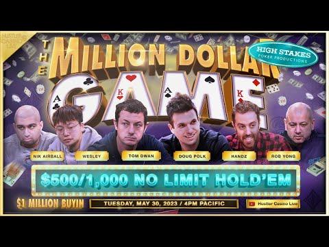 $1 MILLION BUYIN!! Tom Dwan, Doug Polk, Nik Airball, Wesley - MILLION DOLLAR GAME (PART 2)