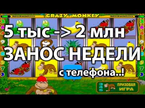 ЗАНОС 2 млн с 5 тысяч! Выигрыш в Казино Вулкан Старс. Игровые автоматы крейзи манки. Заносы недели.