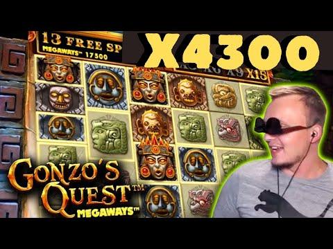 БОЛЬШОЙ ЗАНОС В БОНУСНОЙ ИГРЕ GONZO QUEST MEGAWAYS! ЗАНОС Х4300 В КАЗИНО ОНЛАЙН! СТРИМ КАЗИНО