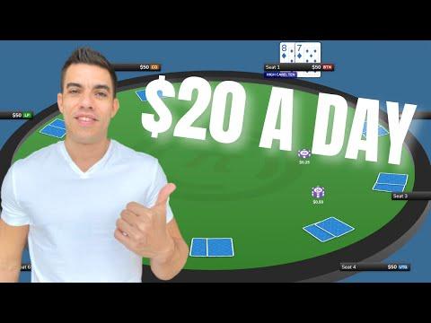 How To Make $20 A Day Playing Poker (Simple Strategy!)