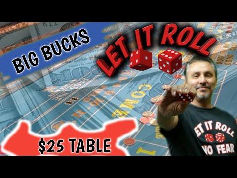 $25 TABLE Try To Win At Craps Strategy - BIG BUCKS By John