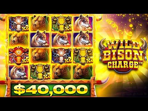 SENSATIONAL $40,000 WIN On WILD BISON CHARGE SLOT!! ★ TOP 5 RECORD WINS OF THE WEEK!