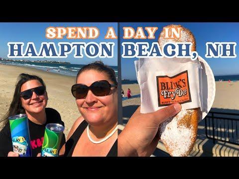 SPEND THE DAY WITH US IN FAMOUS HAMPTON BEACH, NH | BEACH CROWDS, BLINK'S FRY DOE, WALKING BOARDWALK