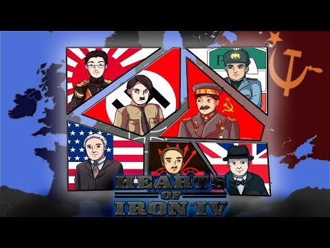 Европейская тусовка - Hearts Of Iron 4 мультиплеер Стрим Карасия