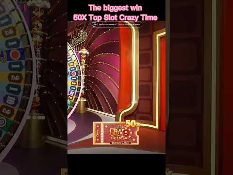 Crazy Time Big Win 50X Top Slot Bonus Crazy Time Moment Bonus Jackpot Crazy Time #EvolutionGaming